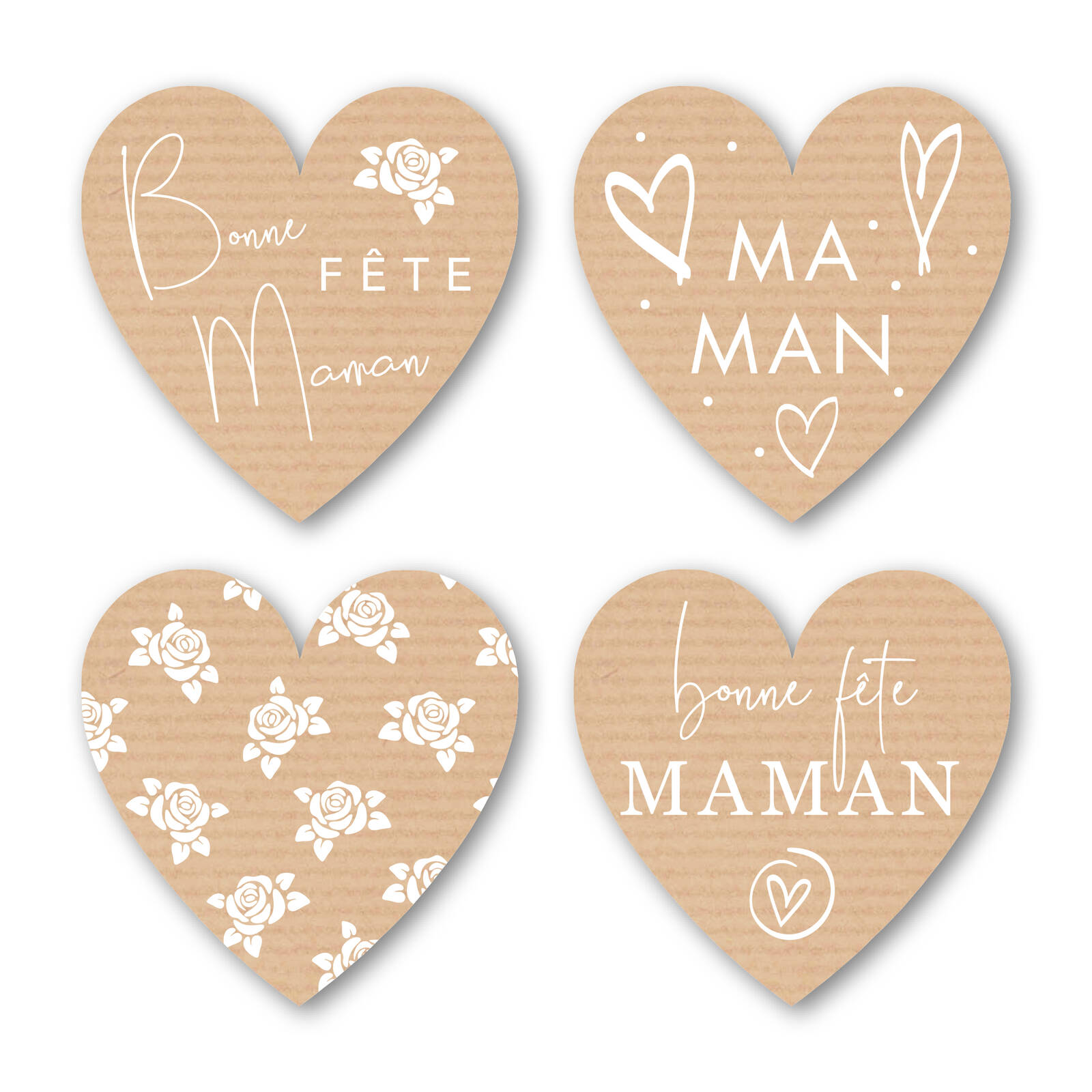 Autocollants Bonne fête maman - 1 rouleau