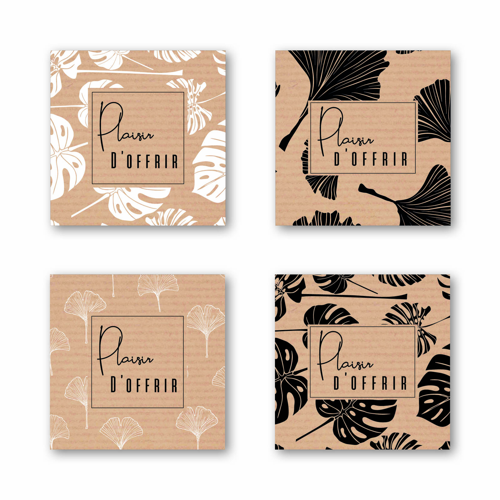 Plaisir d'offrir - Autocollants Carrés