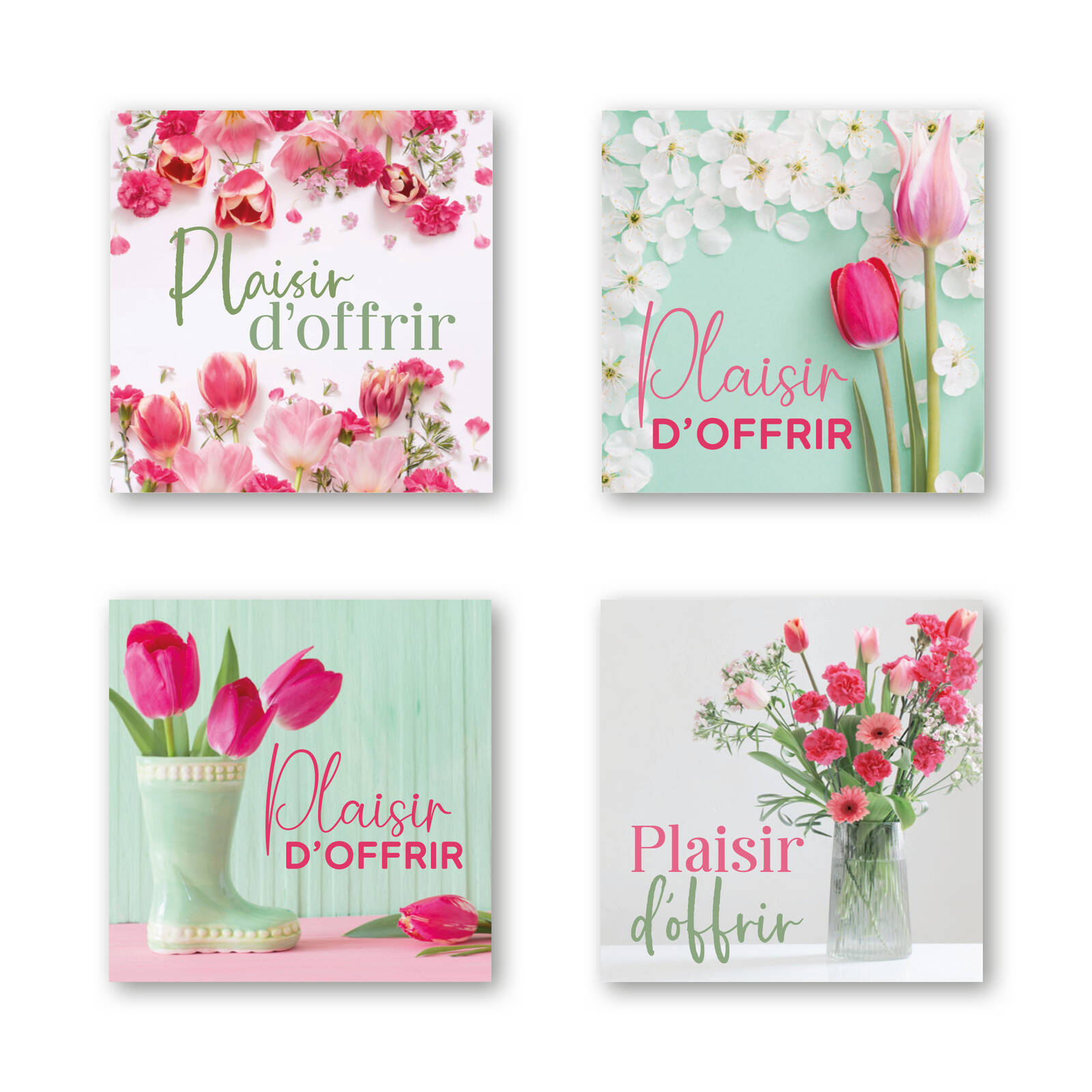 Plaisir d'offrir - Autocollants Carrés Rouleau