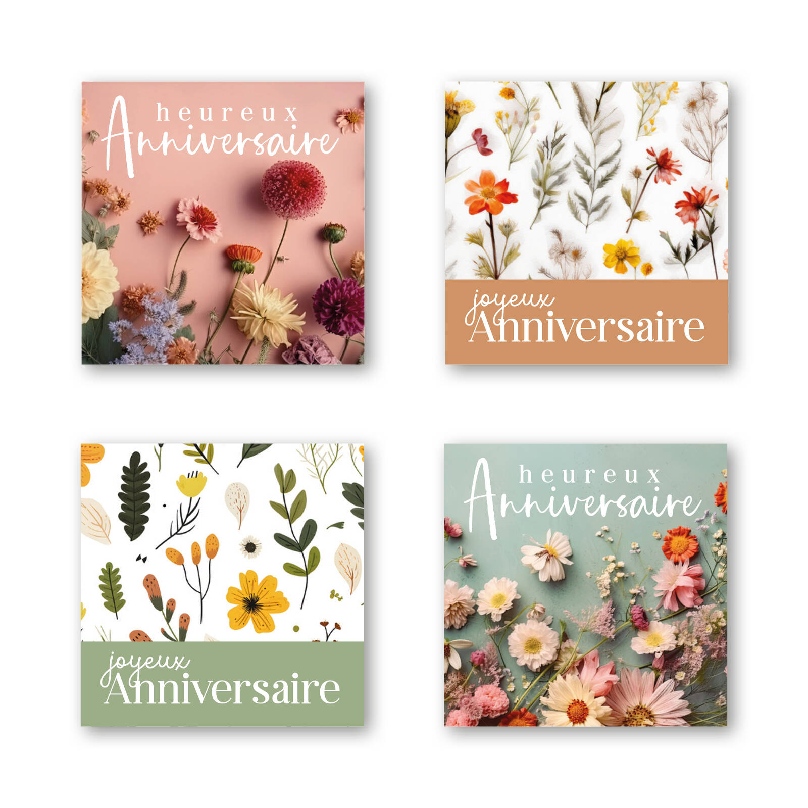 Stickers Heureux anniversaire - 1 rouleau