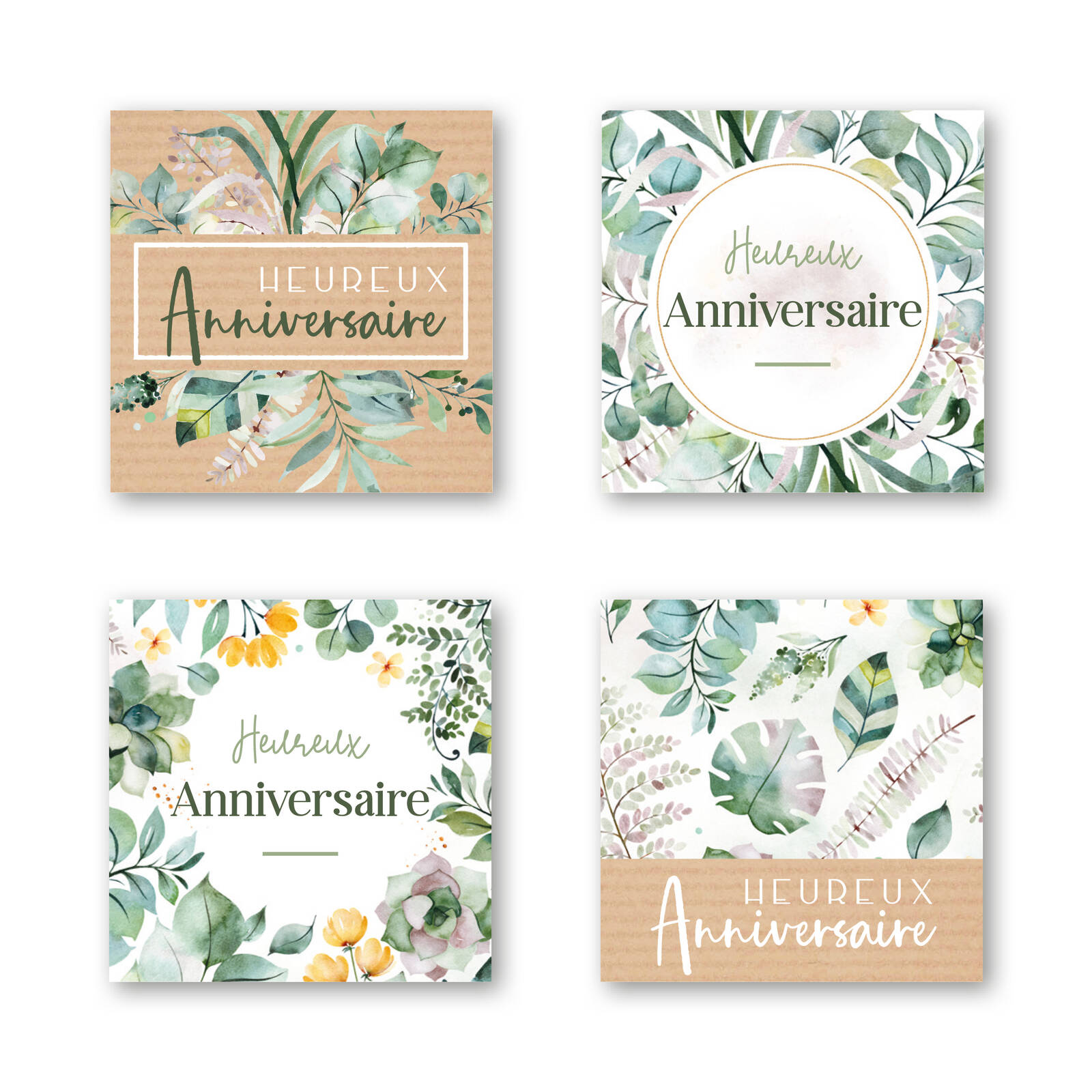 Stickers Heureux Anniversaire - 1 rouleau