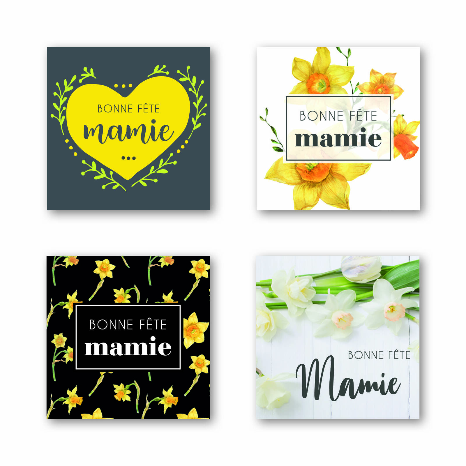 Stickers Bonne fête Mamie - 1 rouleau