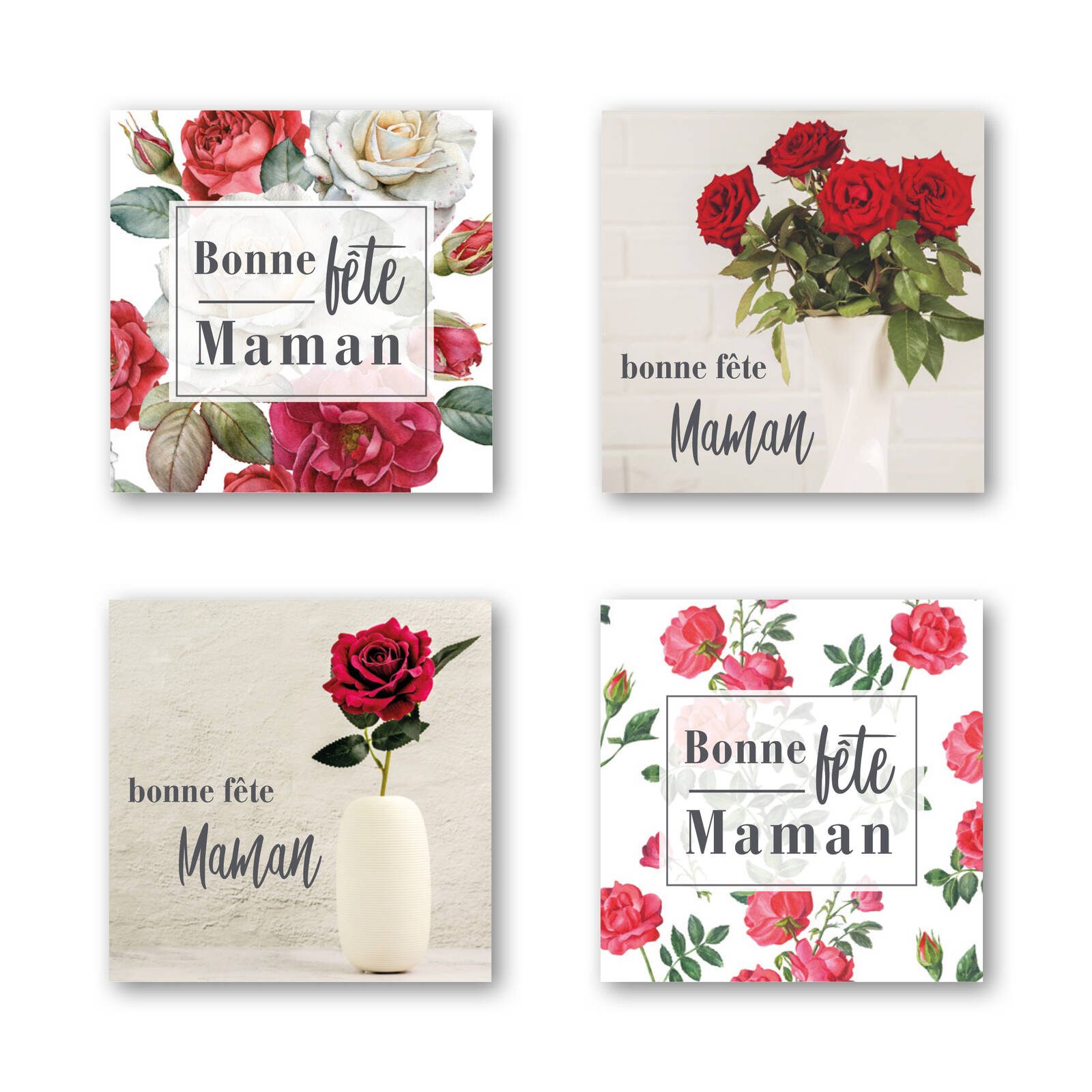 Autocollants Bonne fête maman - 1 rouleau