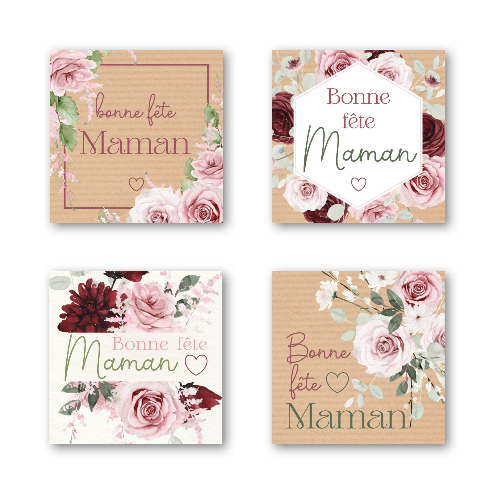 Stickers Bonne fête Maman - 1 Rouleau
