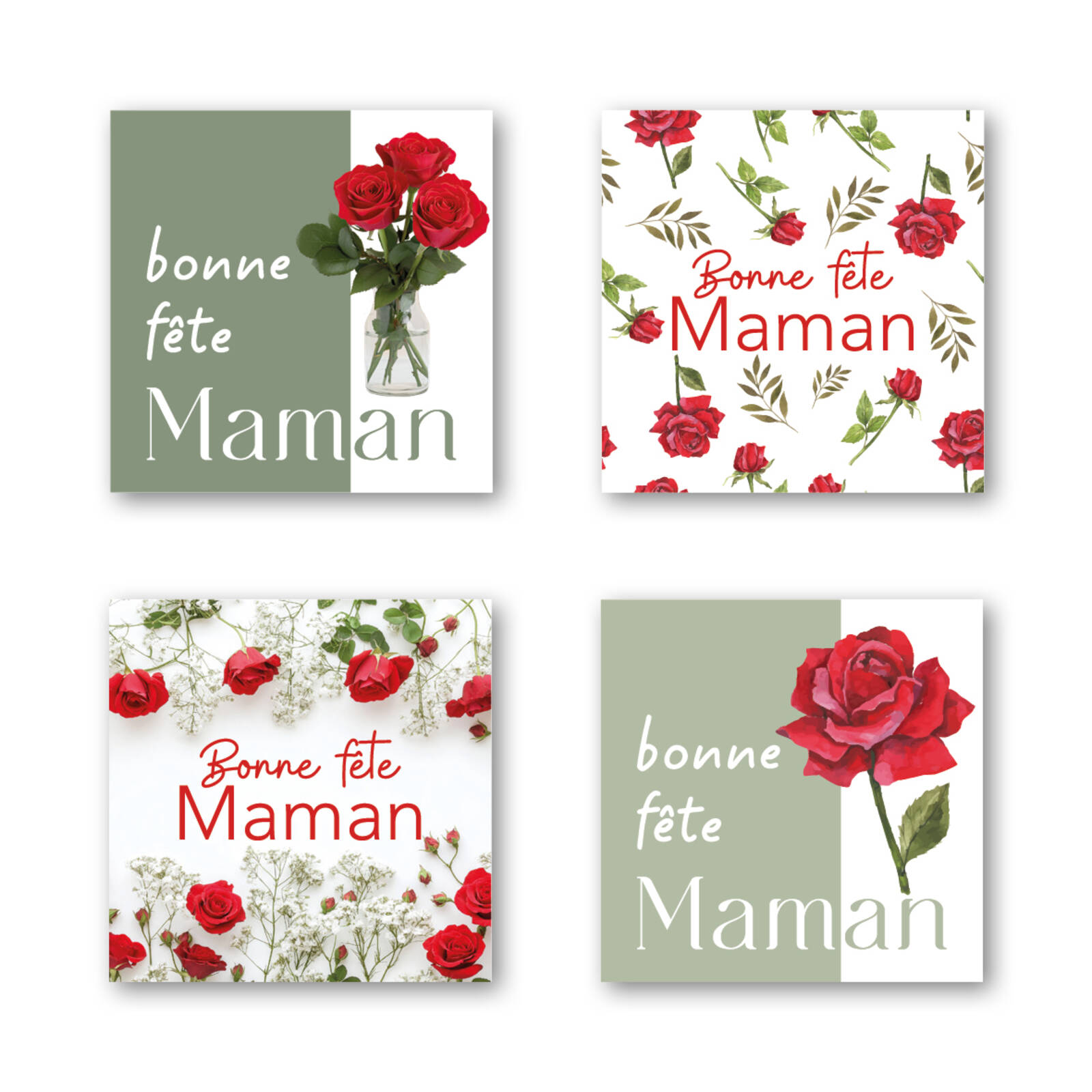 Stickers Bonne fête maman - 1 rouleau