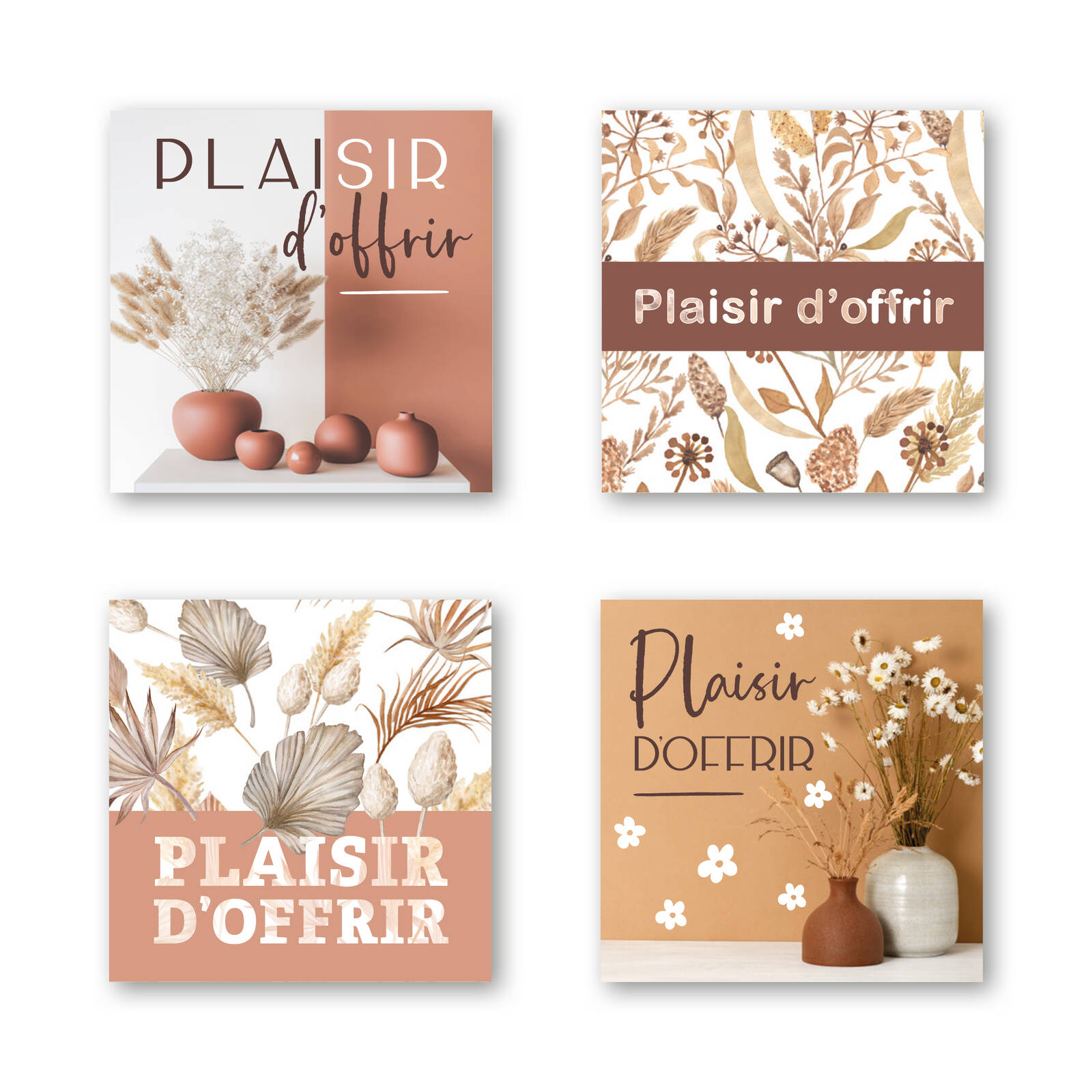 Plaisir d'offrir - Autocollants Carrés