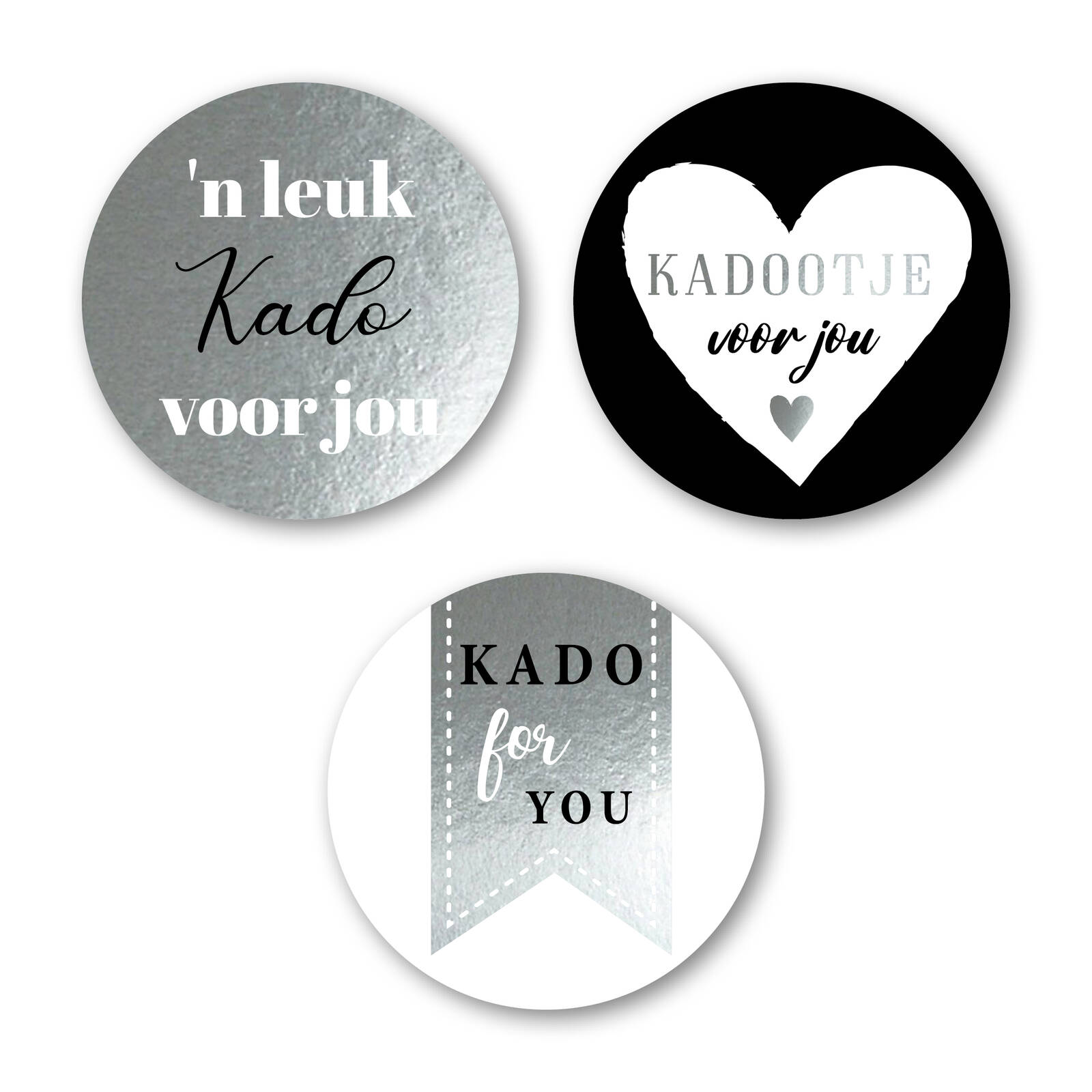 Autocollants Ronds Oro Trio - Cadeau Amusant