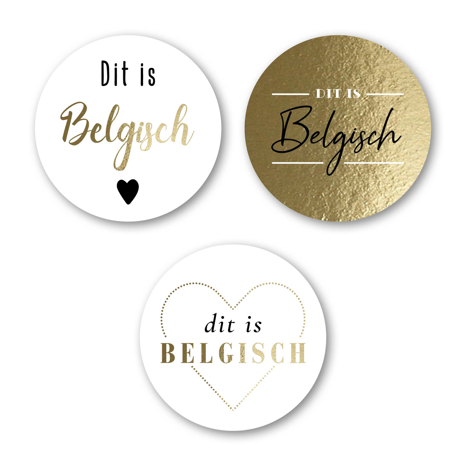Autocollants Ronds  'Dit est Belge ' - 1 Rouleau