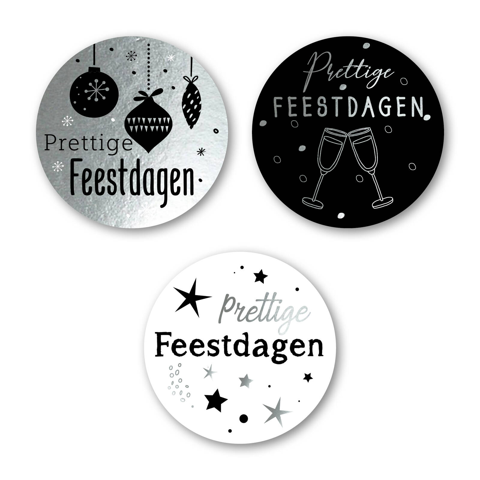 Autocollants Joyeuses Fêtes - 1 Rouleau