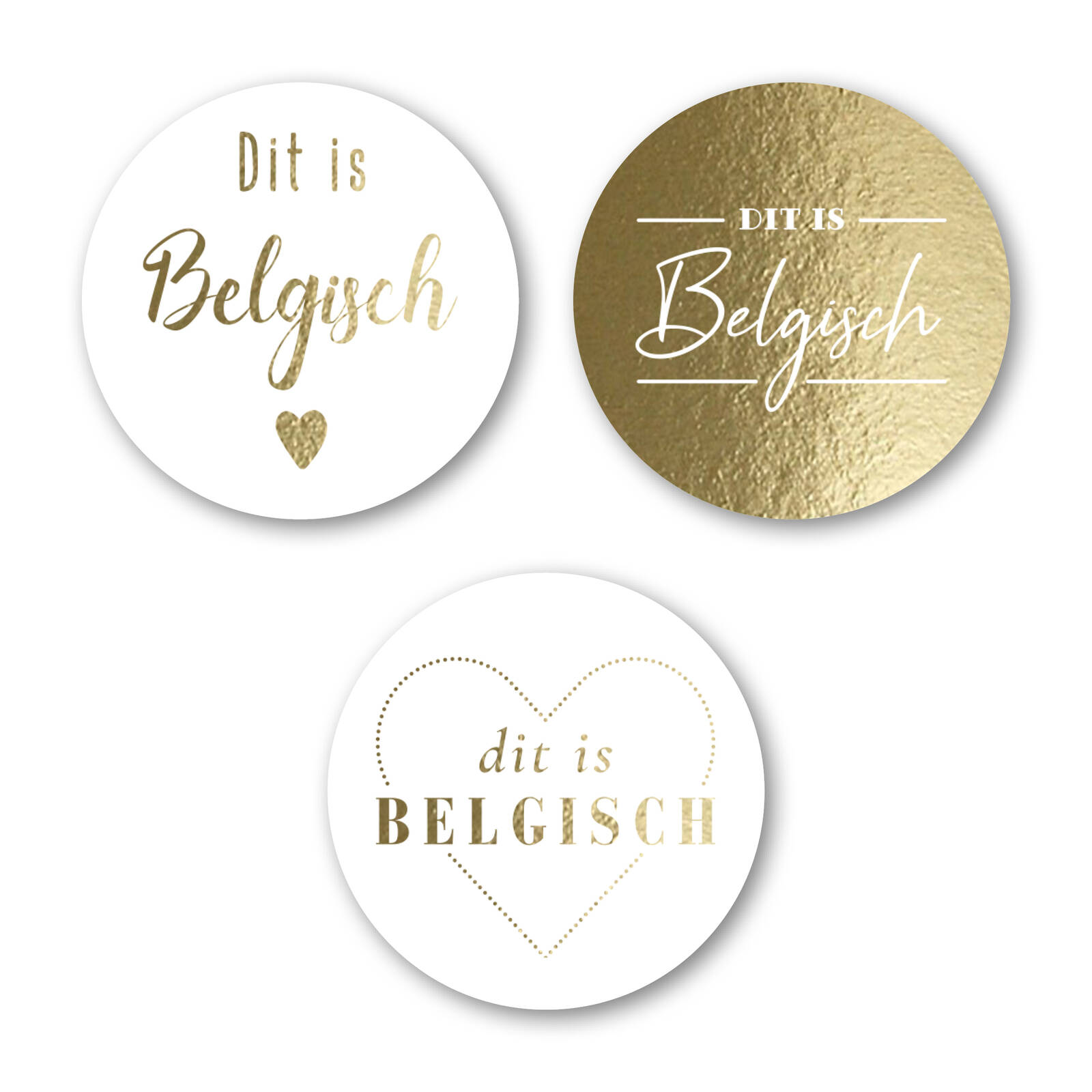 Autocollants Ronds  'Dit est Belge ' - 1 Rouleau