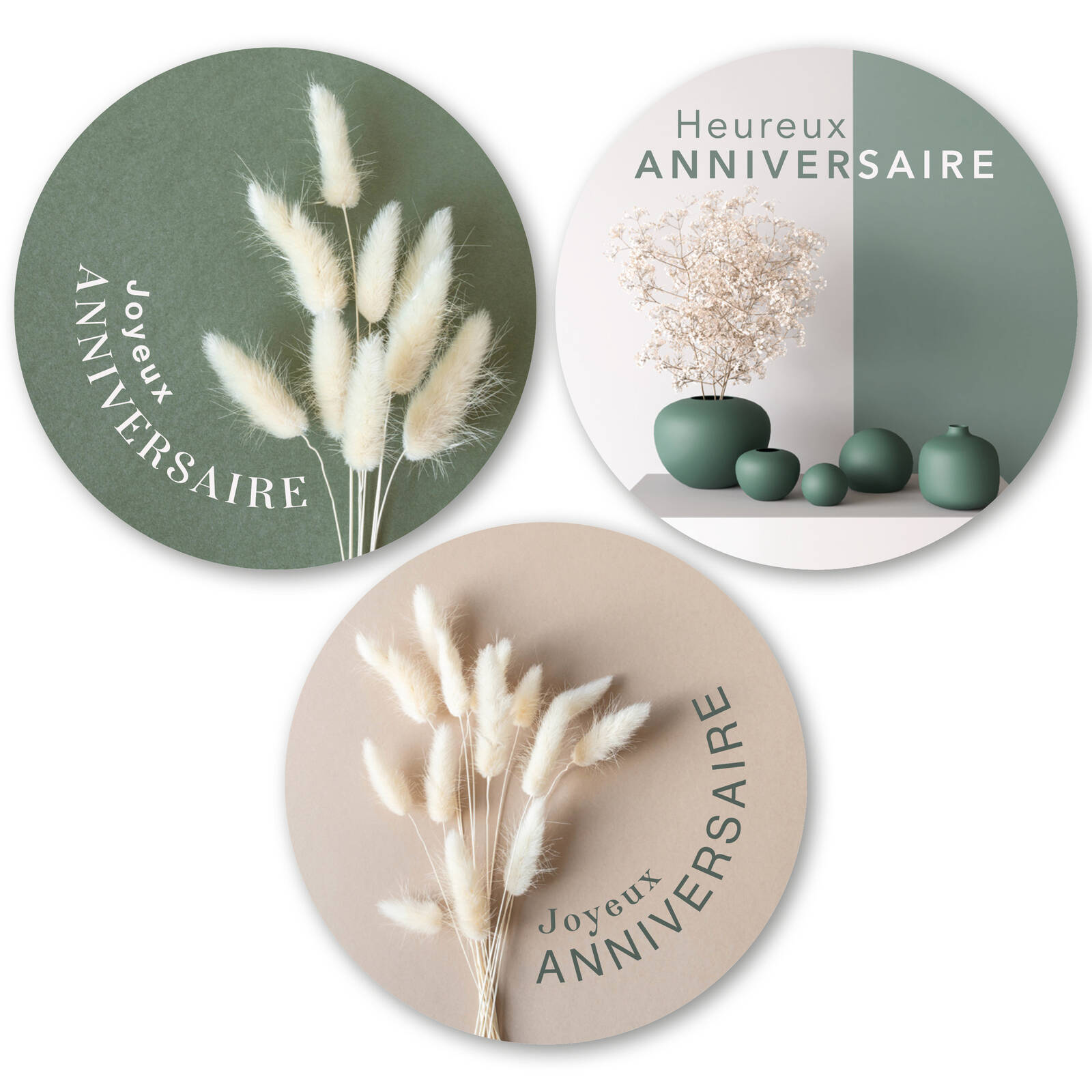 Stickers Ronds Joyeux Anniversaire - Maxi Rondo