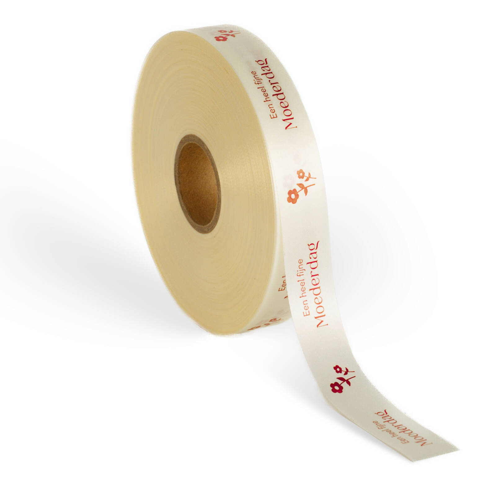Ruban fête des mères fleur crème - 100m