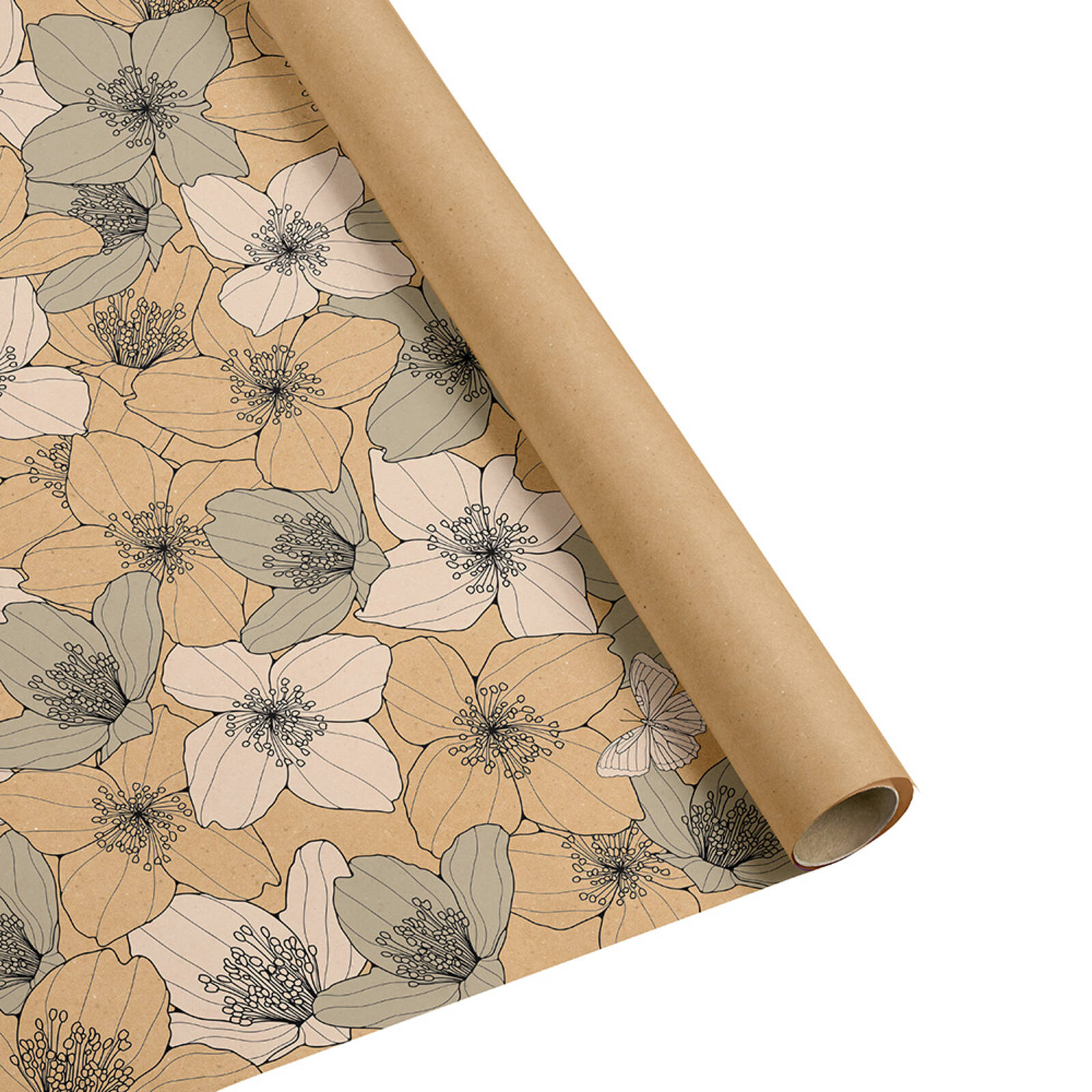 Les fleurs kraft green - Emballage par 1 ex.