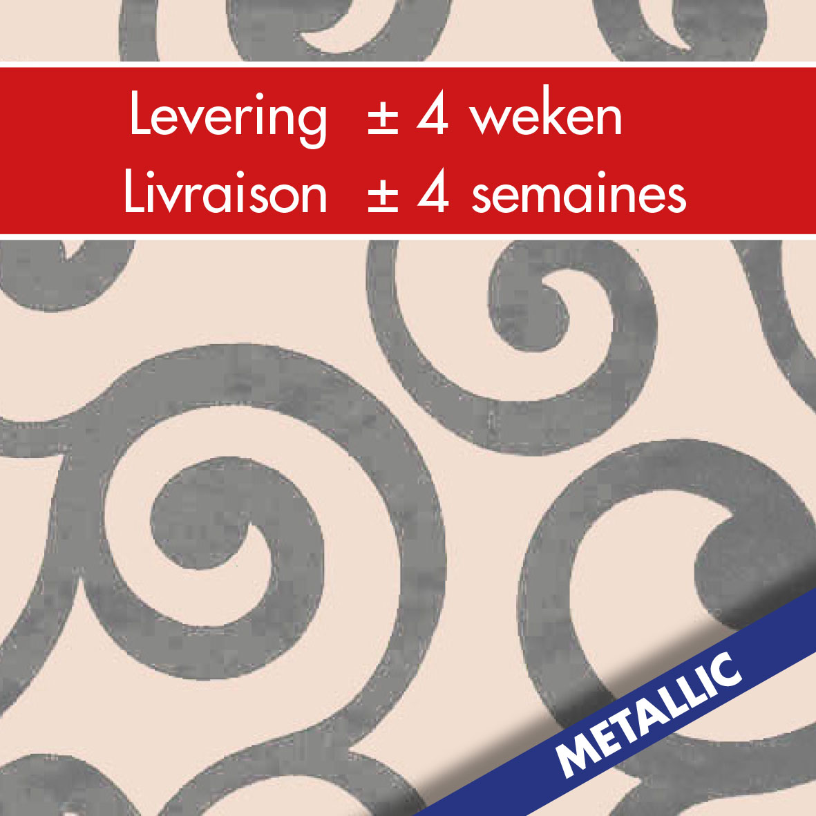 Papier d'embakkage old rose barok metallic