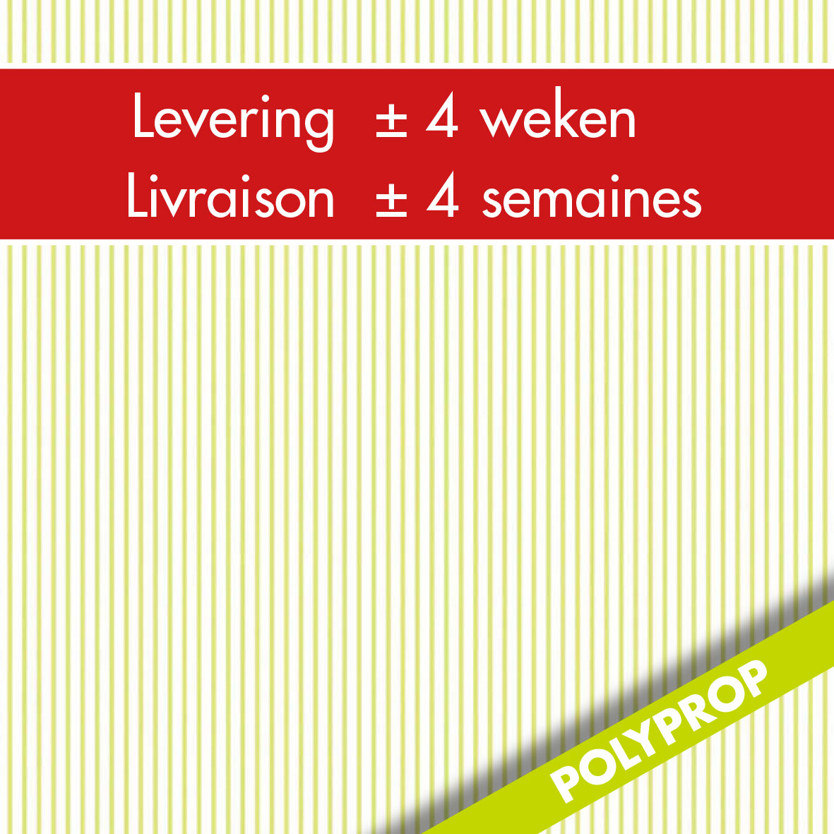 Papier d'emballage: lime stripes polyprop