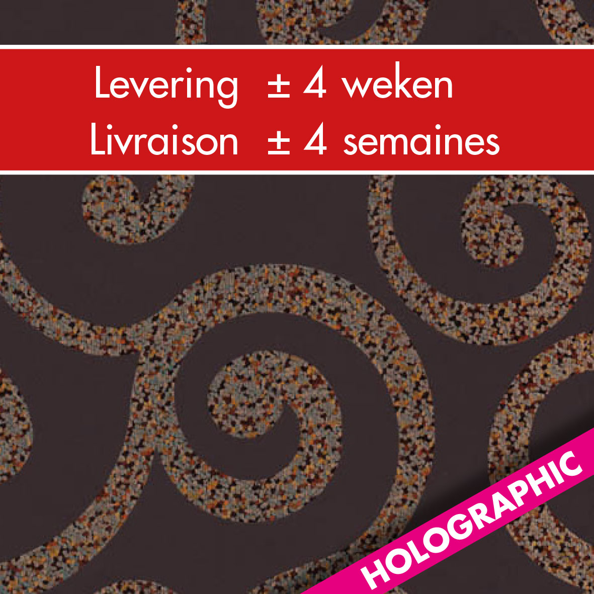 Papier d'emballage: black gold barok holographic