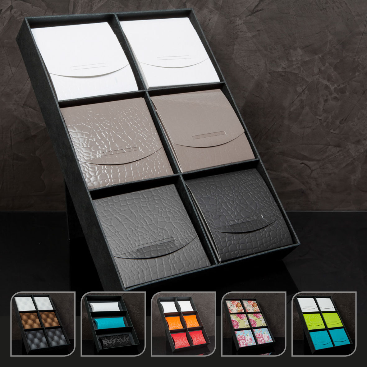 Présentoirs: paquets luxe