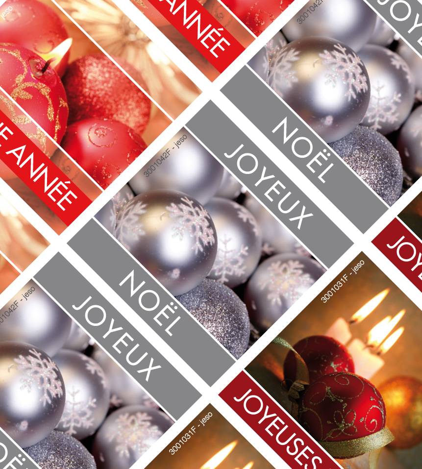 Etiquettes de voeux sur rouleau: 500 ex. - fetes