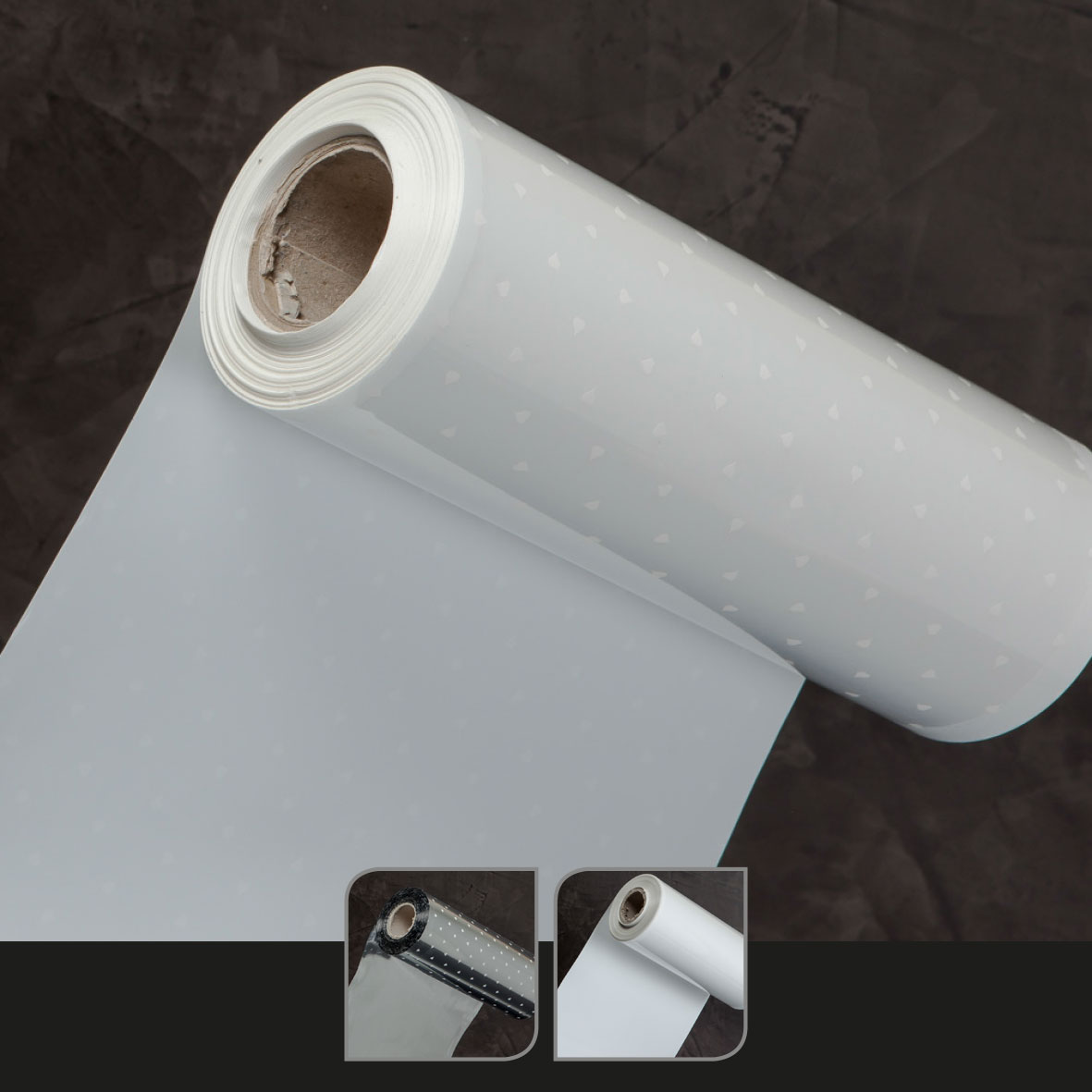 Emballage sur rouleaux: tube rose (19cm/50m)