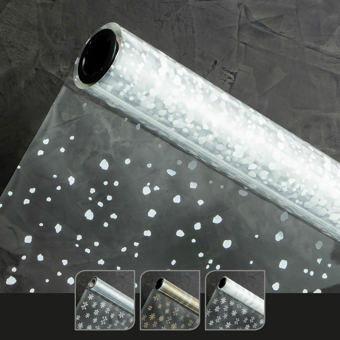 Emballage sur rouleau: snow (60cm / 50m)